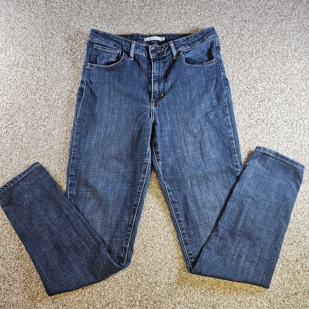 Levis 721 Hi~Rise Skinny Stretch Womens Jeans Sz 30X30 Blue Dark Wash